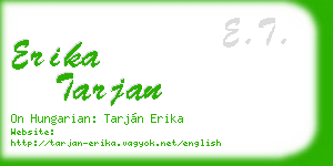erika tarjan business card